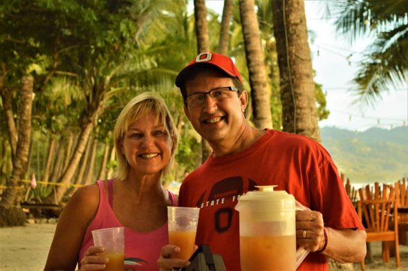 drinking mai tais at Costa Rica surf retreat