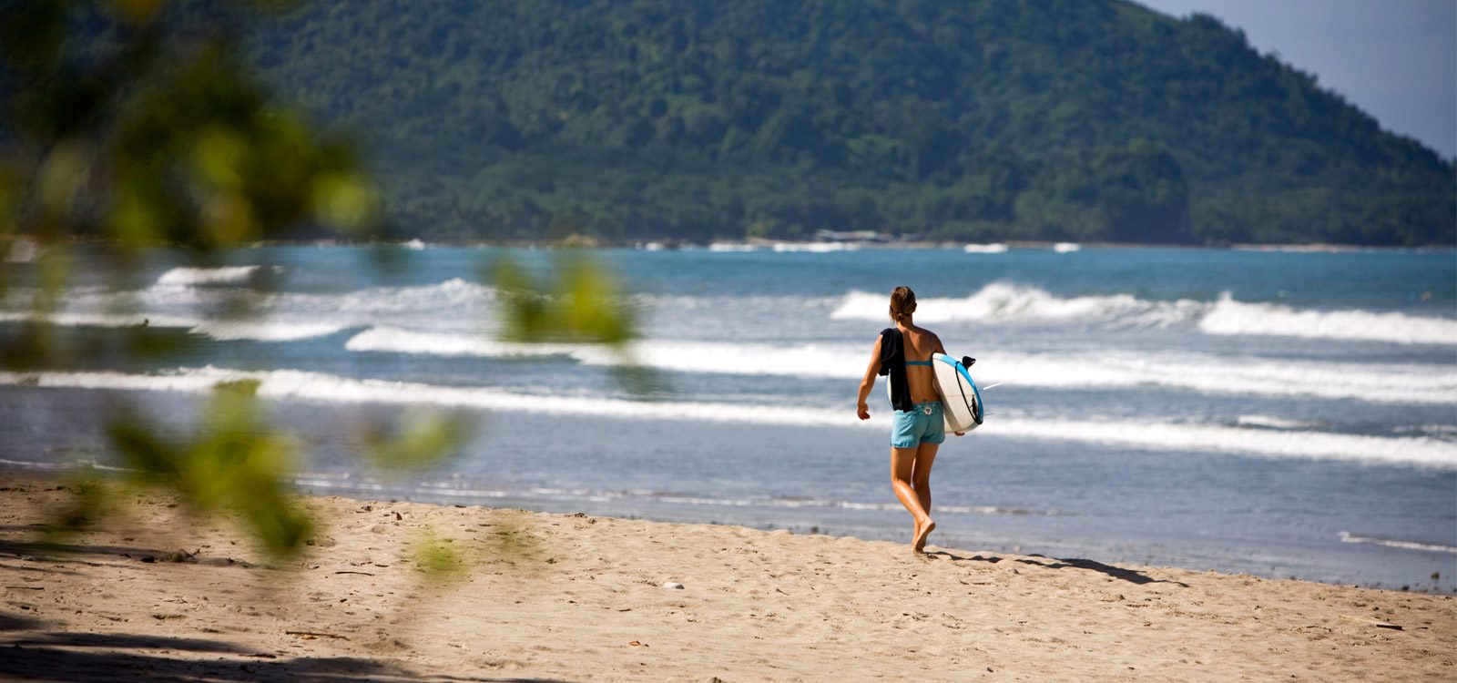 Woman Watching The Waves At Costa Rica Surf Camp