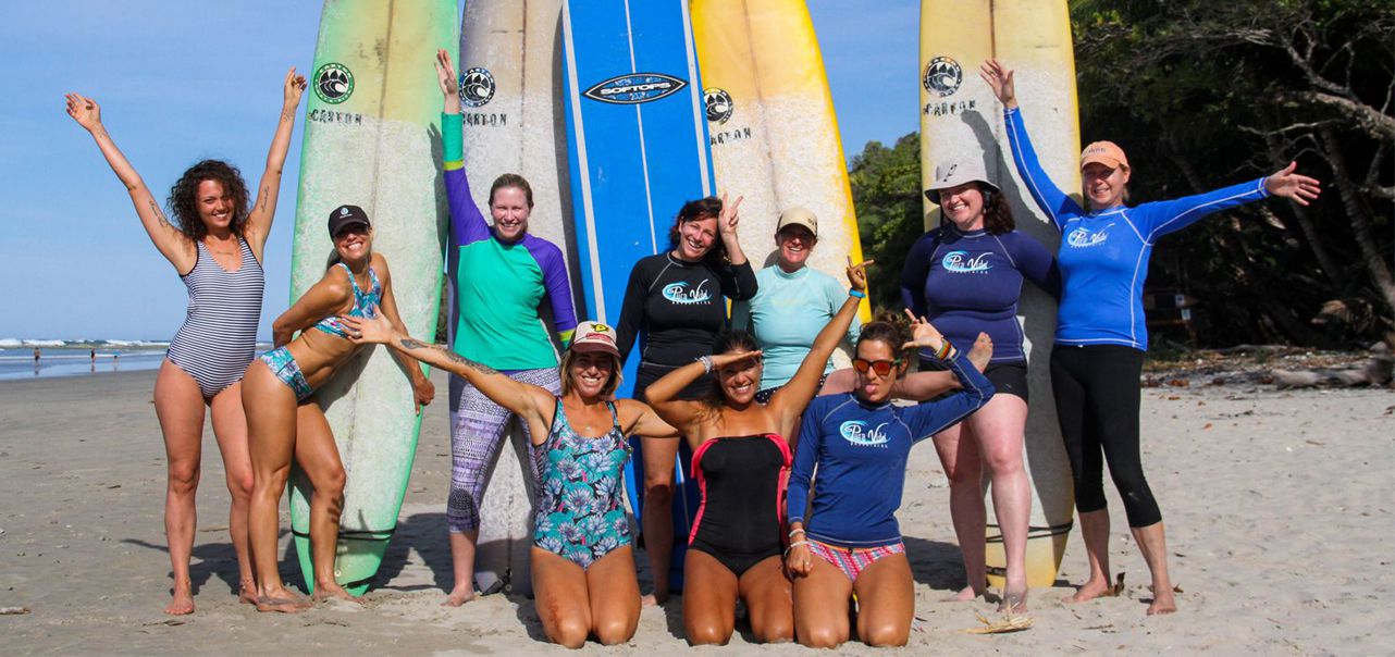 Group of Guests Celebrating at Costa Rica Surf Camp