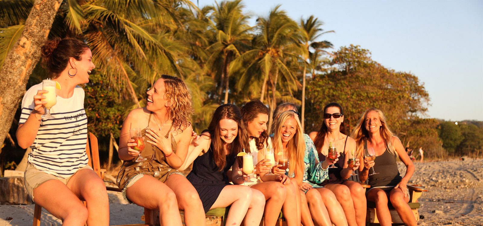 Guests Having Drinks At Costa Rica Women's Surf Camp
