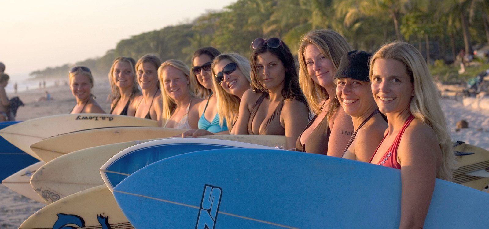 Women Learning How To Surf in Costa Rica
