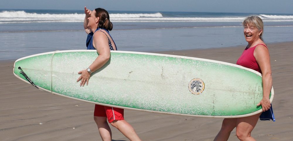 Guests walking on beach at Surf School Costa Rica