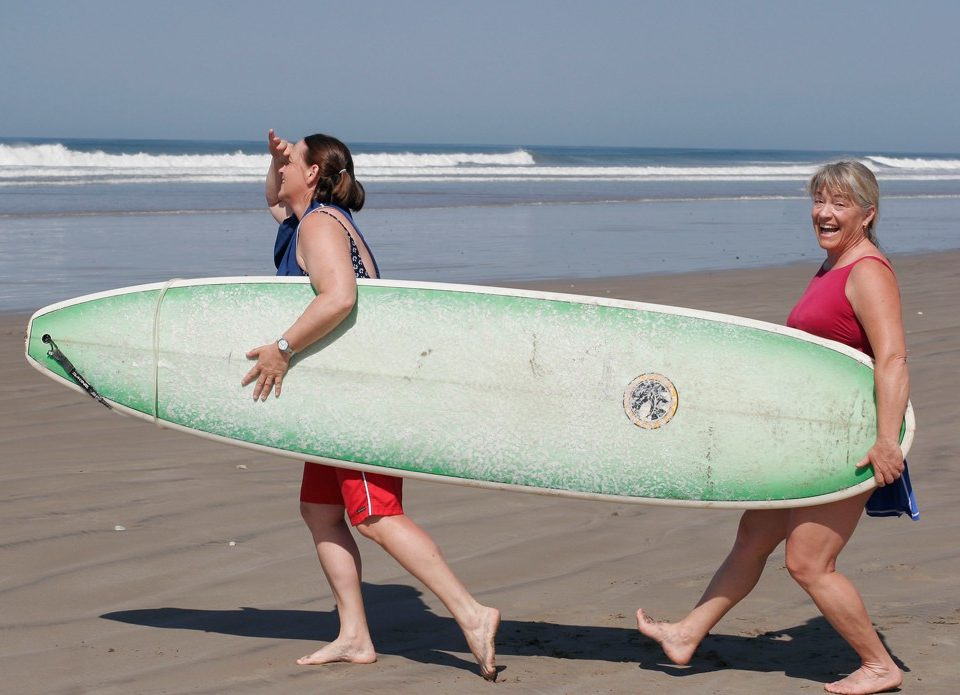 Guests walking on beach at Surf School Costa Rica